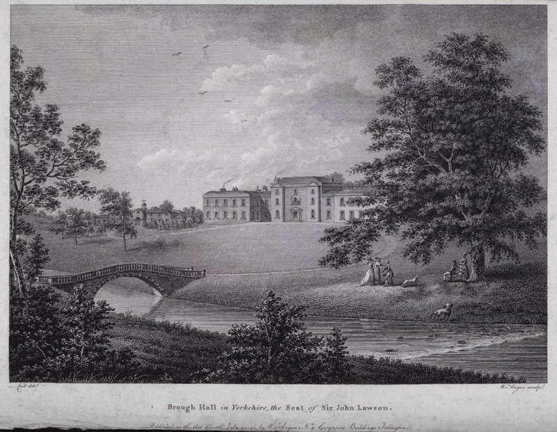 Brough Hall in Yorkshire, de zetel van Sir John Lawson door English School