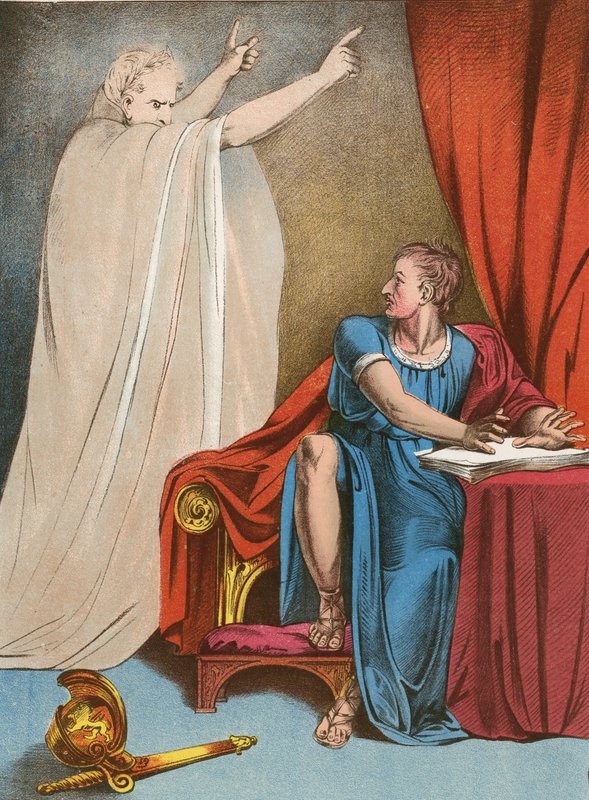Brutus en de geest van Julius Caesar door English School