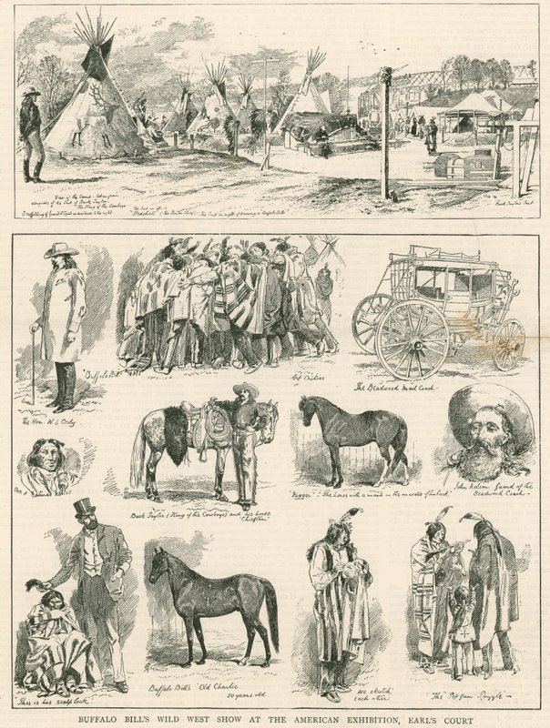 Buffalo Bills Wild West Show op de Amerikaanse Tentoonstelling, Earls Court, Londen door English School