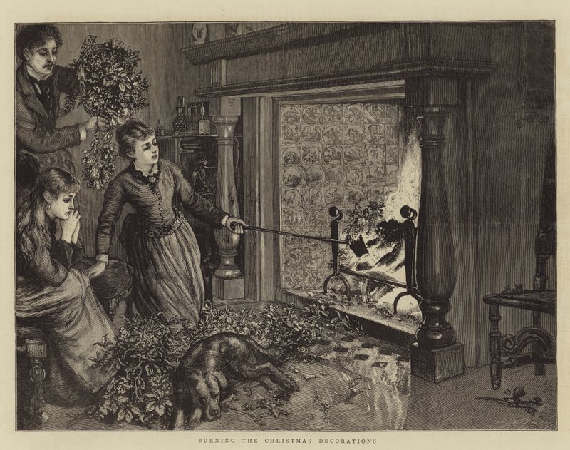 Het Verbranden van de Kerstversieringen door English School