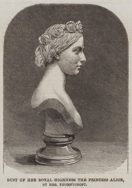 Buste van Hare Koninklijke Hoogheid Prinses Alice, door mevrouw Thornycroft door English School