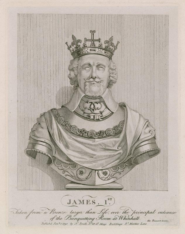 Buste van Jacobus I door English School