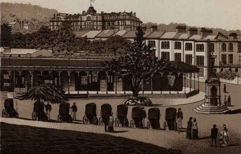 Buxton: Warme Baden en Colonnade door English School