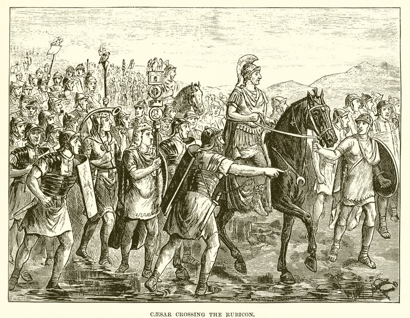 Caesar steekt de Rubicon over door English School