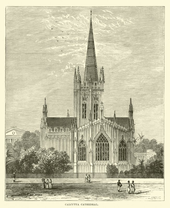Kathedraal van Calcutta door English School