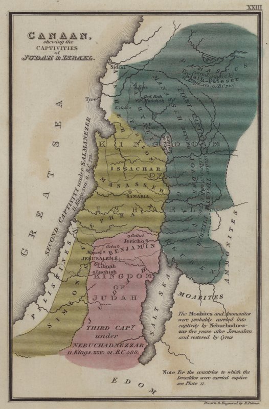 Kanaän, met de ballingschappen van Juda en Israël door English School