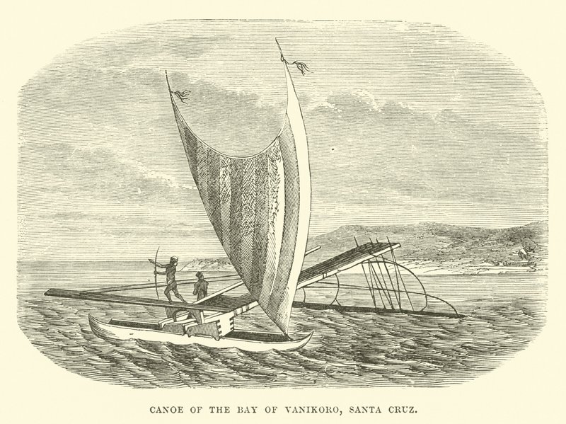 Kano van de baai van Vanikoro, Santa Cruz door English School
