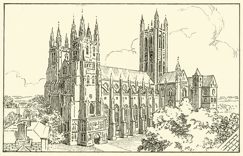 Canterbury Kathedraal door English School