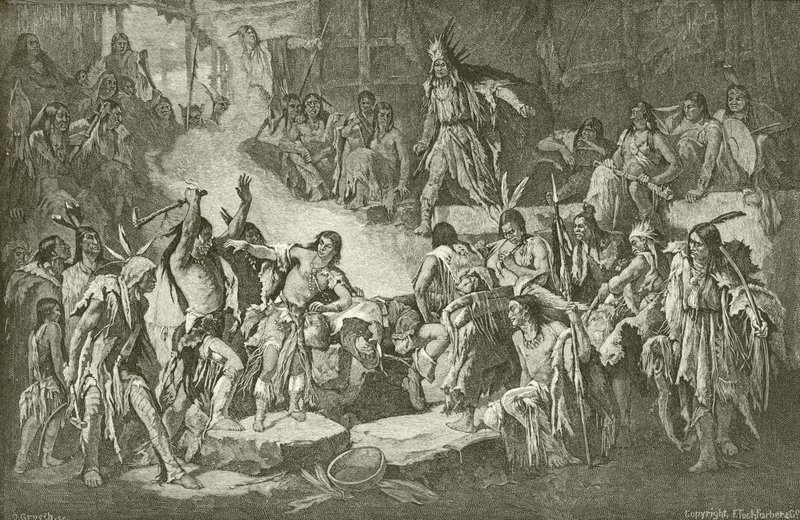 Kapitein Smith gered door Pocahontas door English School
