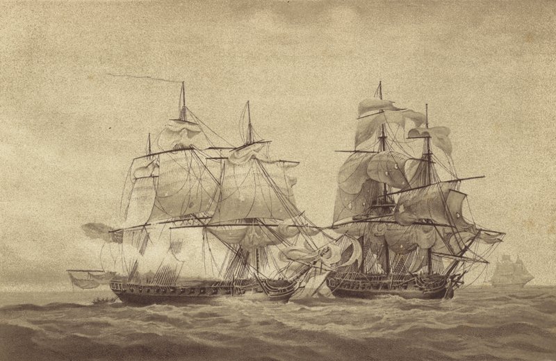 Verovering van het Franse fregat l