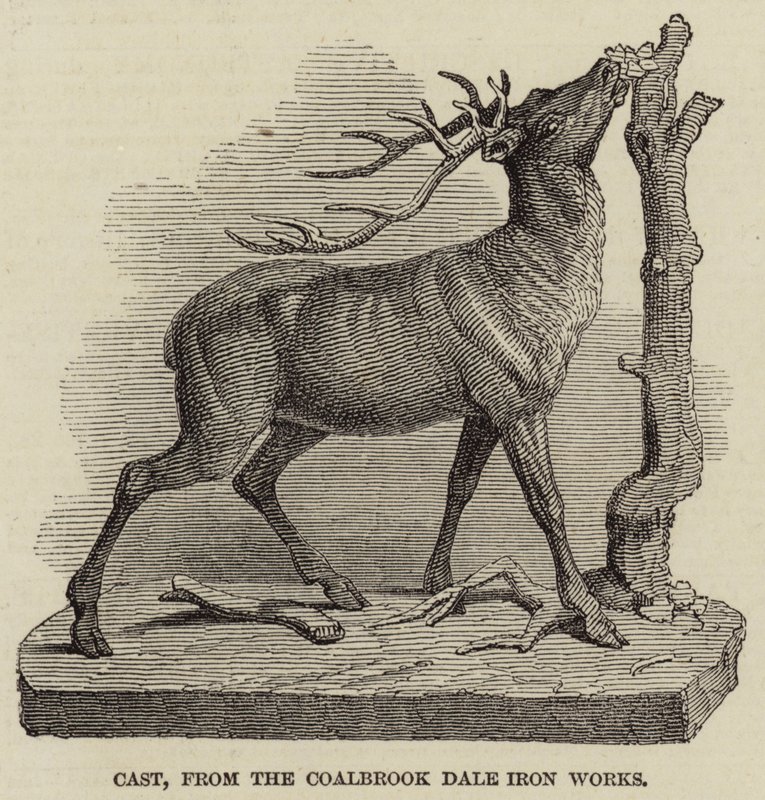 Gietwerk, van de Coalbrook Dale IJzerwerken (gravure) door English School