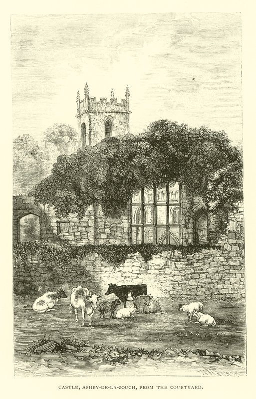 Kasteel, Ashby-de-la-Zouch, vanuit de Binnenplaats door English School