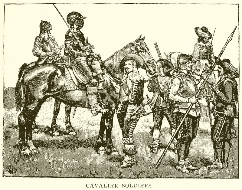 Cavalier Soldaten door English School