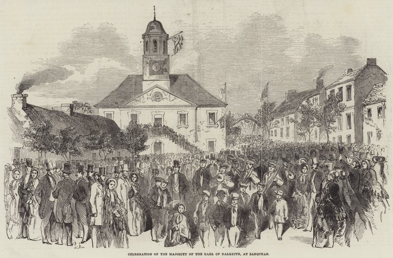 Viering van de meerderjarigheid van de Graaf van Dalkeith, in Sanquhar door English School
