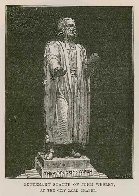 Eeuwfeeststandbeeld van John Wesley door English School