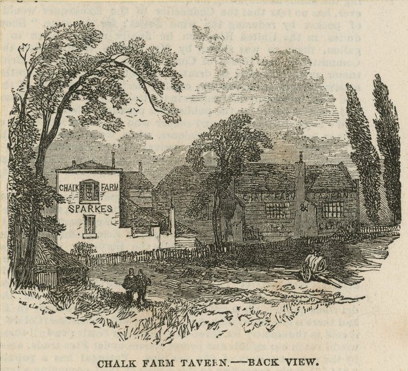 Chalk Farm Tavern, Londen, achteraanzicht door English School