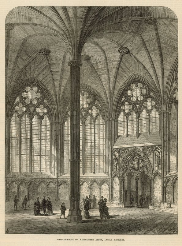 Kapittelhuis van Westminster Abbey door English School