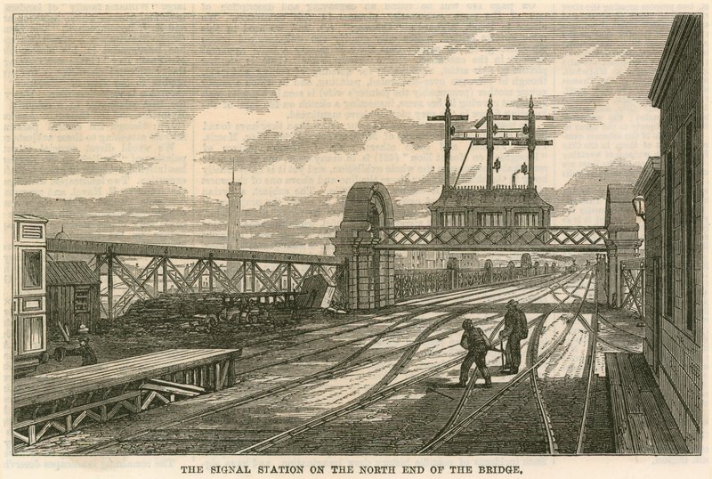 Charing Cross Station, Londen: Het Sein Station aan het noordelijke uiteinde van de brug door English School