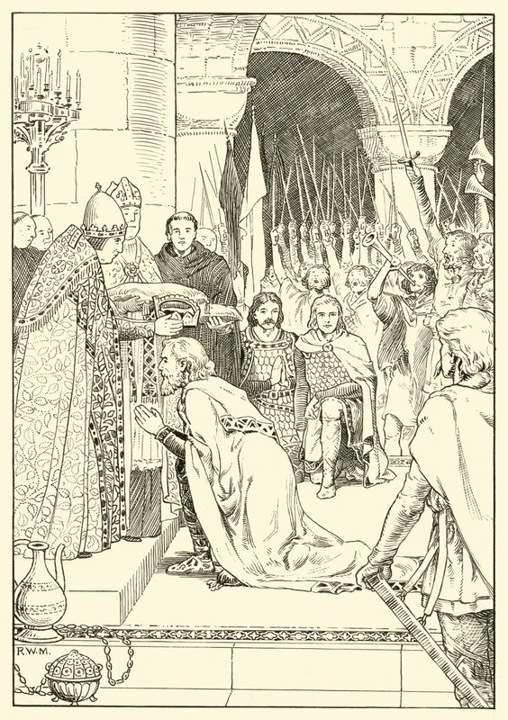 Karel de Grote Gekroond in St. Pieter door English School