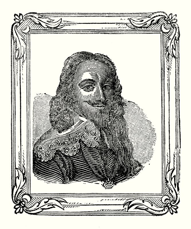 Charles I werd geboren in 1600, gekroond in 1625 en onthoofd in 1649 door English School