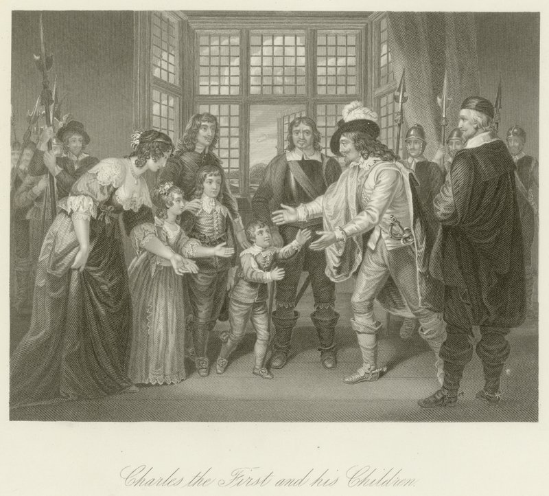 Karel de Eerste met zijn kinderen door English School