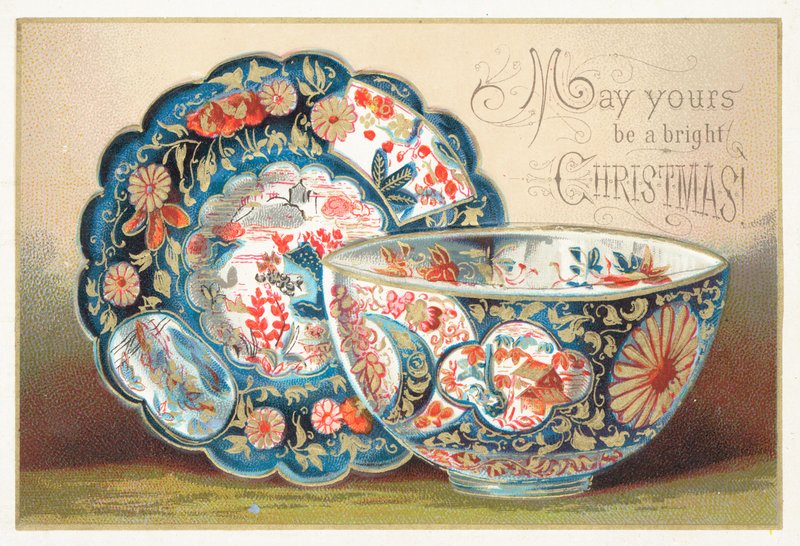 Chinese Kom en Bord, Kerstkaart door English School