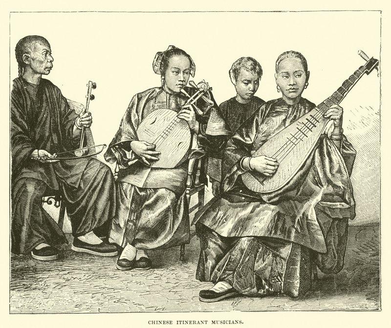 Chinese rondtrekkende muzikanten door English School