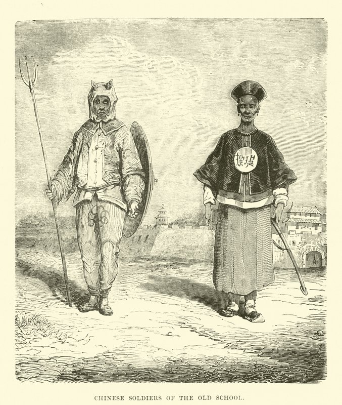 Chinese soldaten van de oude school door English School