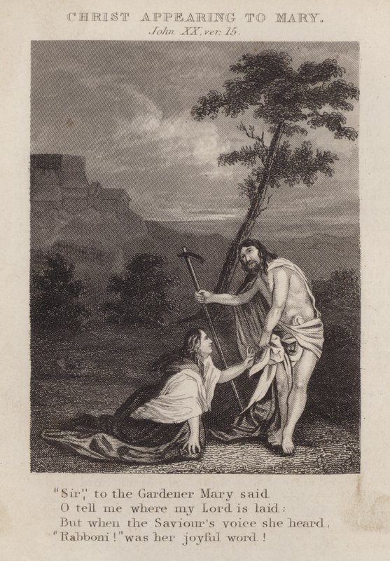 Christus verschijnt aan Maria, Johannes XX, vers 15 door English School