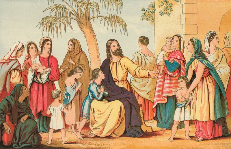 Christus zegent Kleine Kinderen door English School