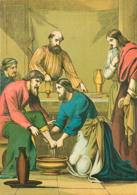 Christus wast de voeten van zijn discipelen door English School