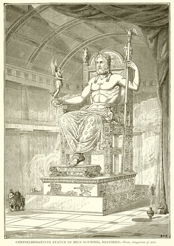 Chryselephantine Beeld van Zeus Olympios, Hersteld door English School