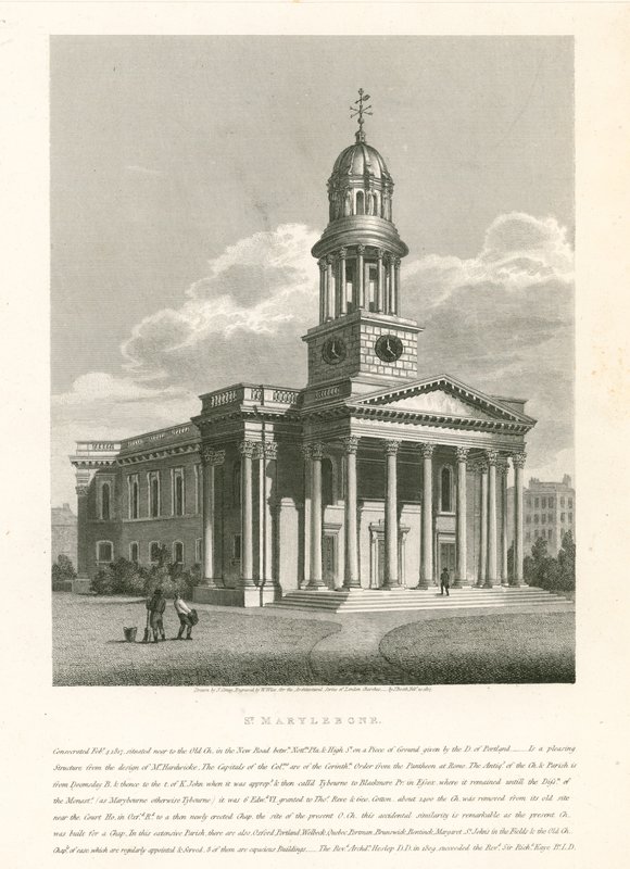 Kerk van St Marylebone, Londen door English School