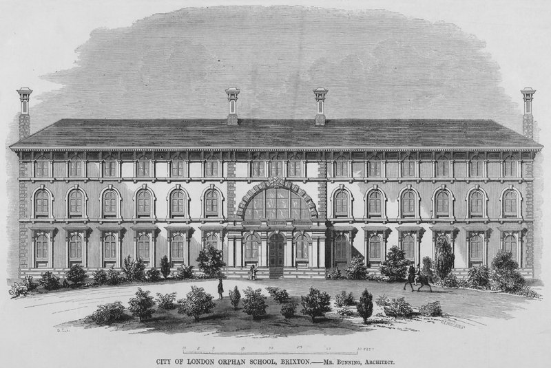 City of London Weeshuis, Brixton (gravure) door English School