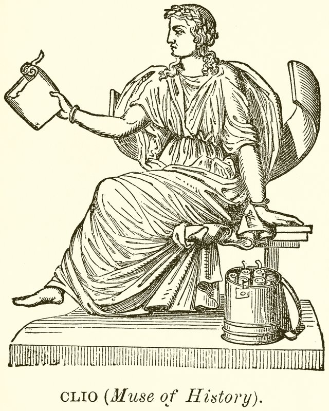 Clio (Muse van de Geschiedenis) door English School