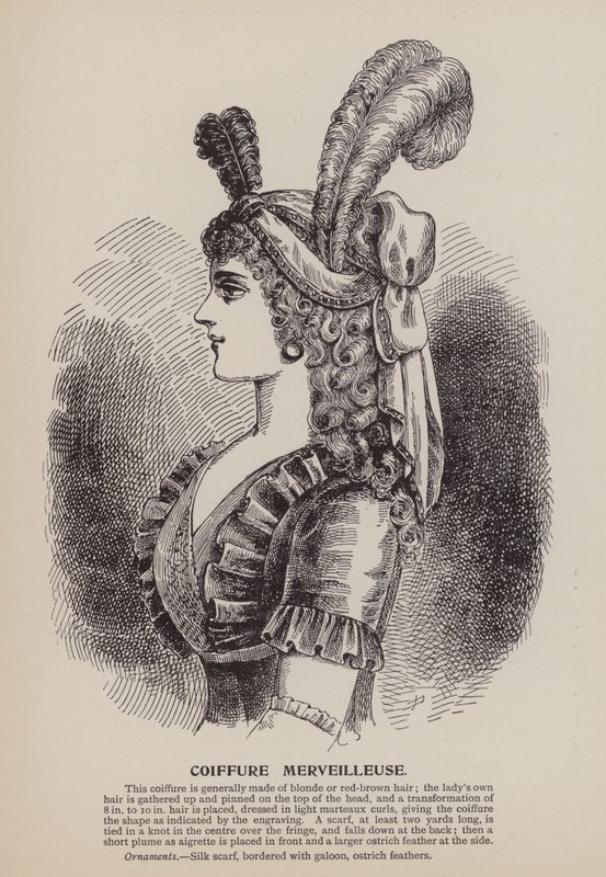 Coiffure Merveilleuse (gravure) door English School