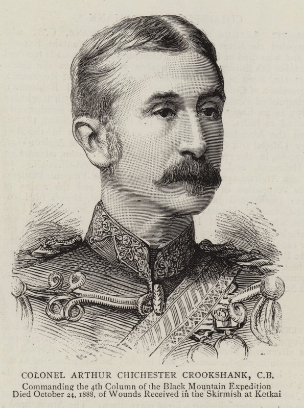Kolonel Arthur Chichester Crookshank (gravure) door English School