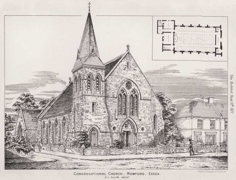 Congregational Church, Romford, Essex door English School