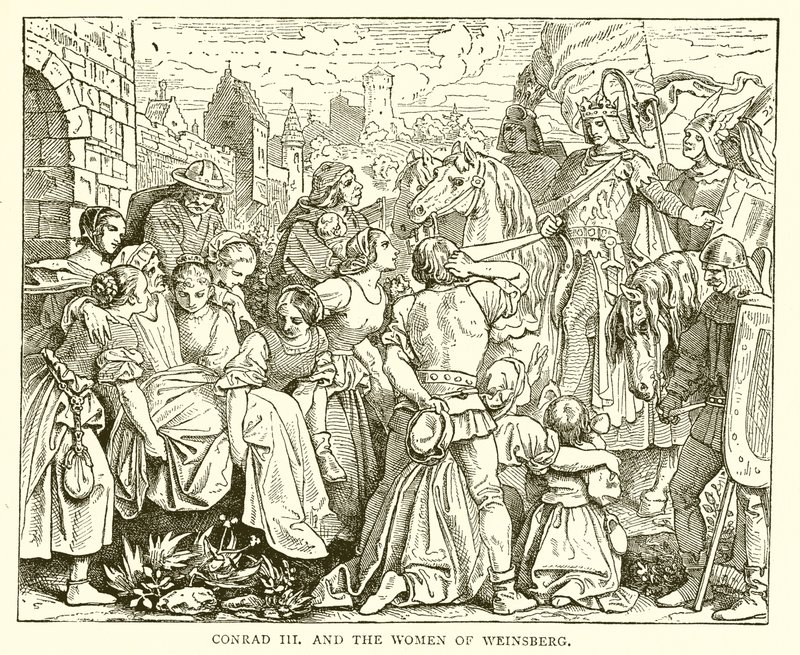 Conrad III en de vrouwen van Weinsberg door English School
