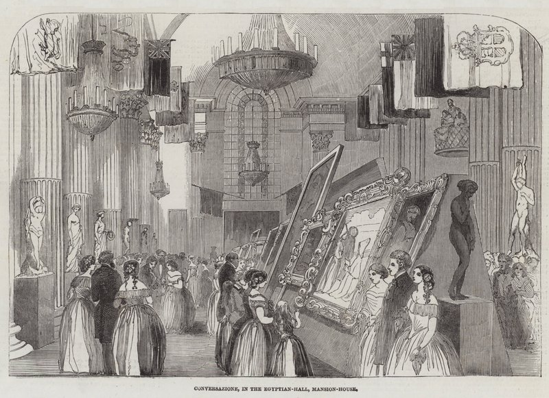 Conversatie, in de Egyptische Hal, Mansion House door English School