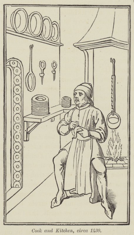 Kok en keuken, circa 1430 door English School