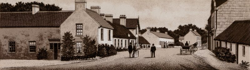 Crawfordsburn, dorp en herberg door English School