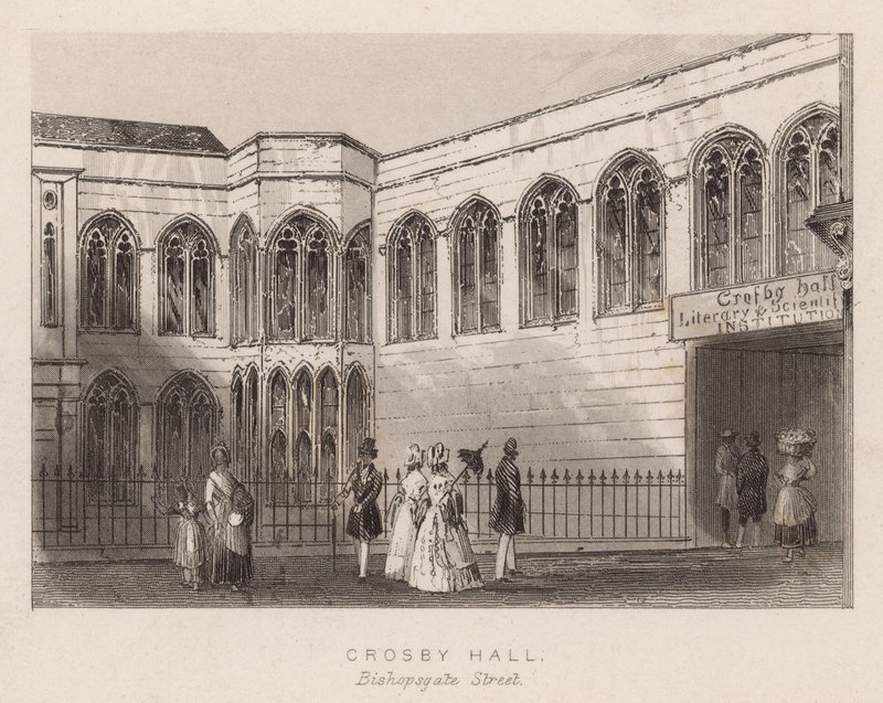 Crosby Hall, Bishopsgate Street, Londen door English School