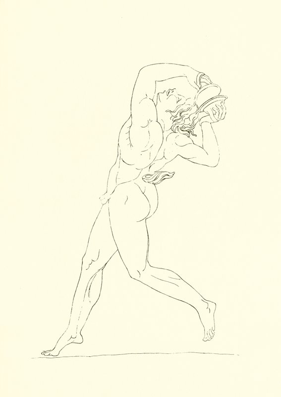 Dansende mannelijke figuur door English School