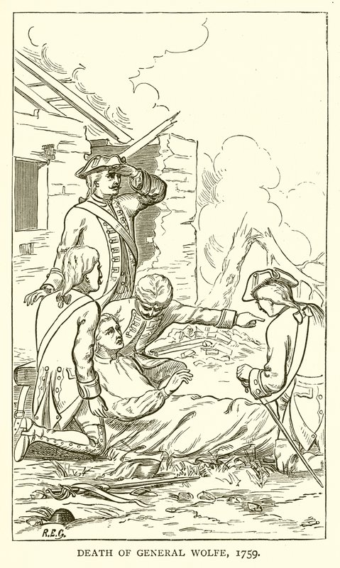 Dood van Generaal Wolfe, 1759 door English School