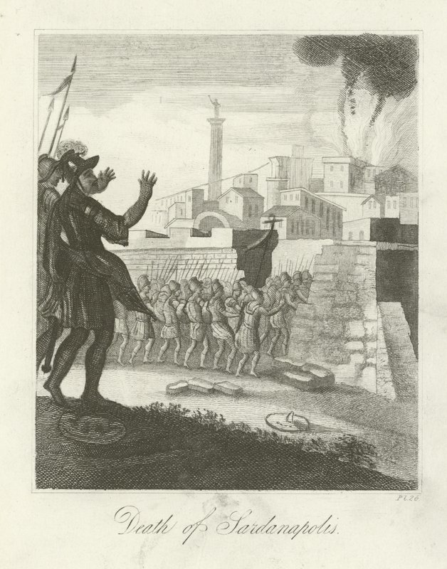 Dood van Sardanapalus door English School