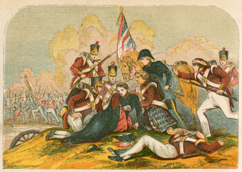 De dood van Sir John Moore bij Corunna door English School