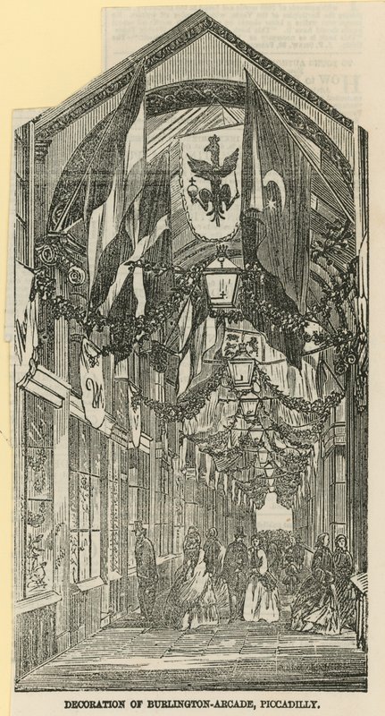 Decoratie van Burlington Arcade door English School