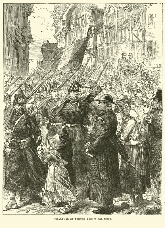Vertrek van Franse troepen naar Metz, augustus 1870 door English School