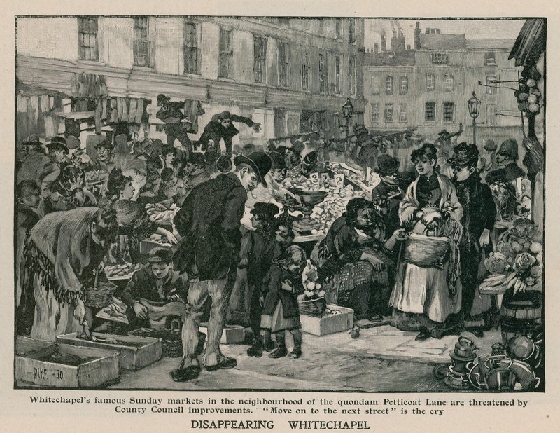 Verdwijnend Whitechapel: De beroemde zondagmarkten in de buurt van de voormalige Petticoat Lane worden bedreigd door verbeteringen van de County Council door English School